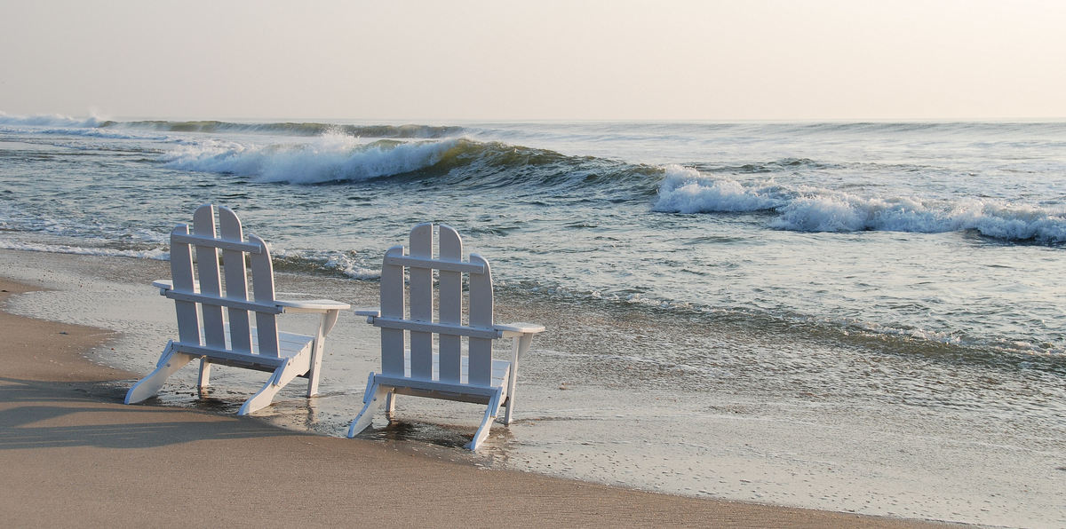 Beach Chairs and Waves