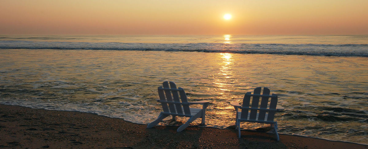 Beach Chairs at Sunrise 