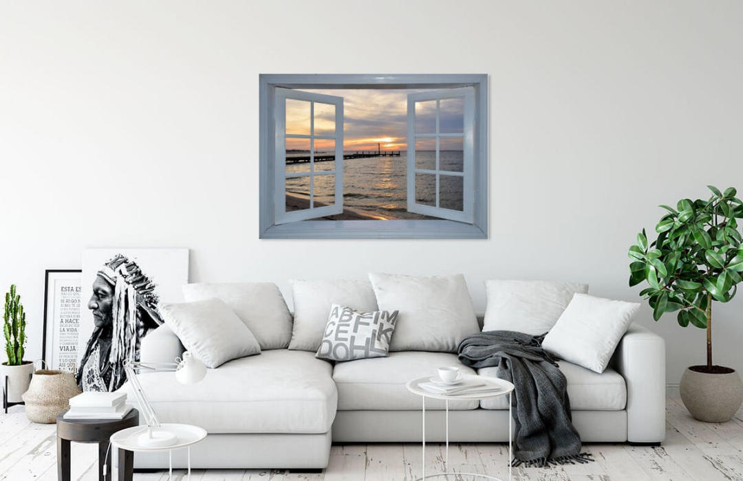 Window on the Bay at Sunset - Room Scene