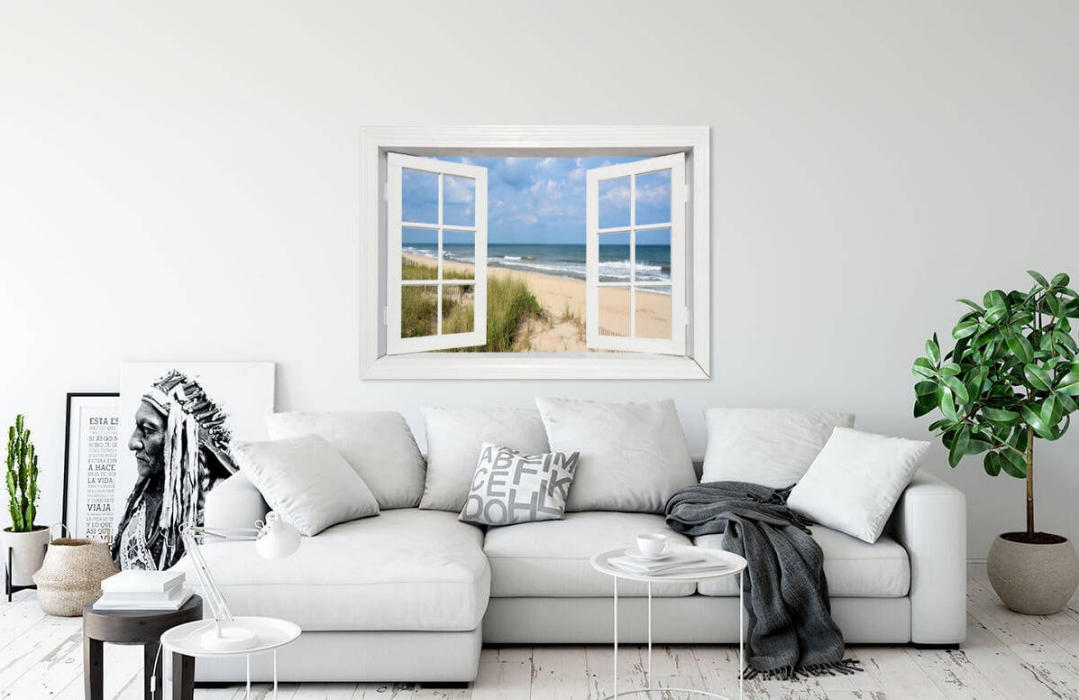 Window Beach, Clouds & Dunes - Room Scene